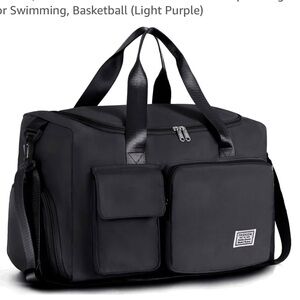 Duffle Bag with Shoes Compartment & Adjustable Strap,Foldable Travel Duffel Bags